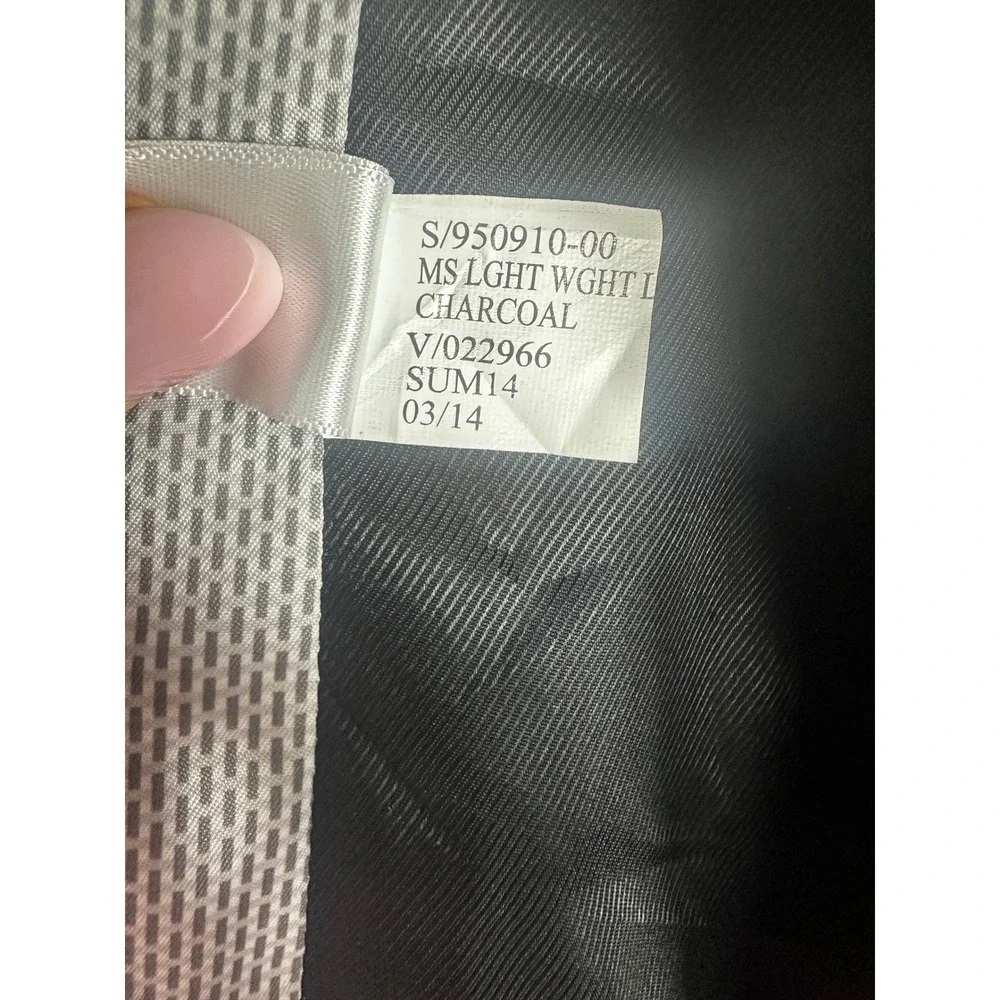 Banana Republic Linen‎ Blazer Mens 44R Charcoal Herringbone Tailored Fit